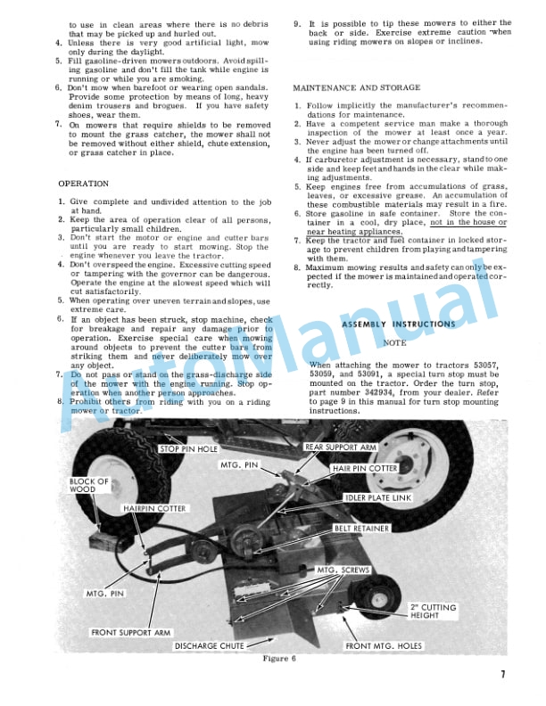Ford New Holland Rotary Mower-36-Inch for Ford Lawn and Garden Tractor Operation and Maintenance Manual 42641054 4 Ford New Holland Rotary Mower-36-Inch for Ford Lawn and Garden Tractor Operation and Maintenance Manual 42641054-4