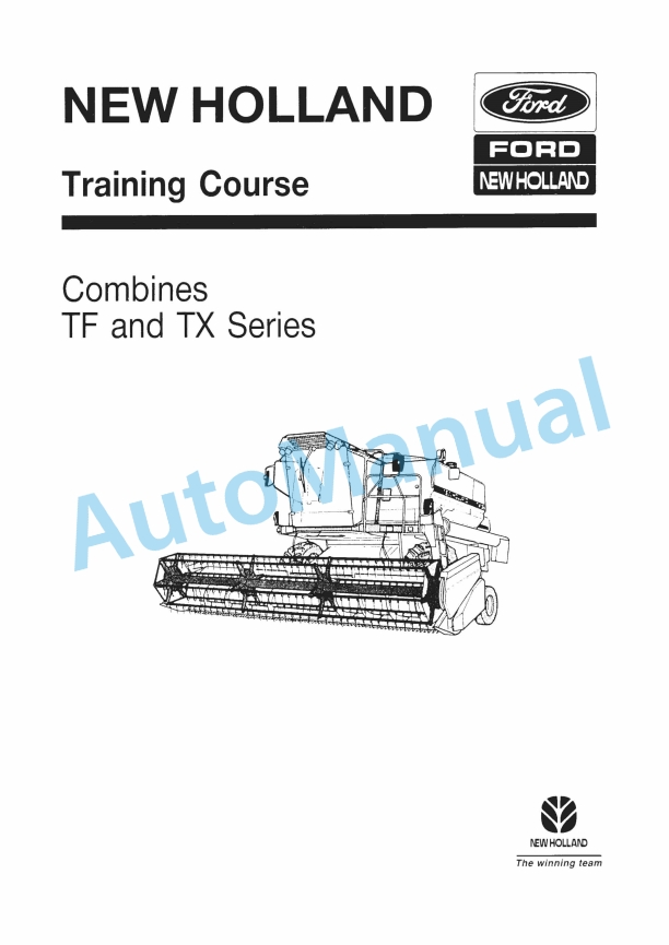 Ford New Holland TF, TX Series Combine Training Course 6046400100