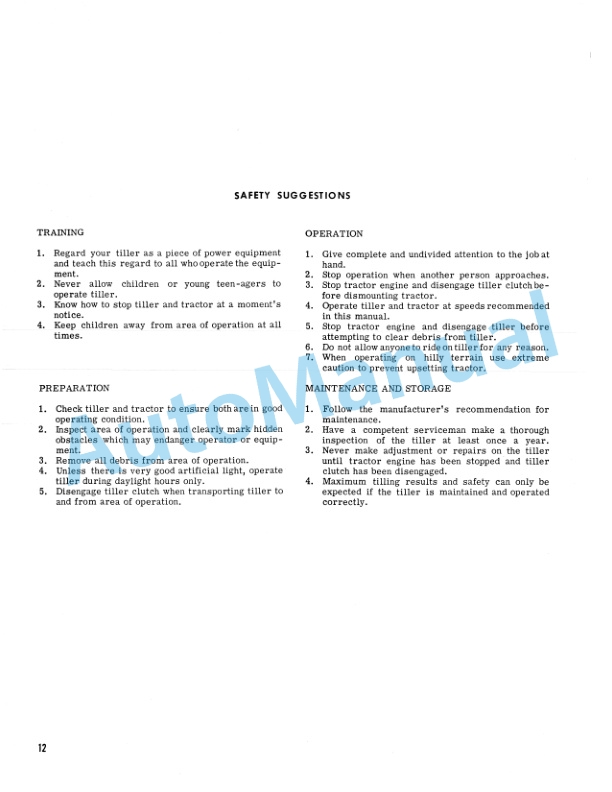 Ford New Holland Tiller-32-Inch Ford 80 and 100 Lawn and Garden Tractor Operation and Maintenance Manual 42641053 5 Ford New Holland Tiller-32-Inch Ford 80 and 100 Lawn and Garden Tractor Operation and Maintenance Manual 42641053-5