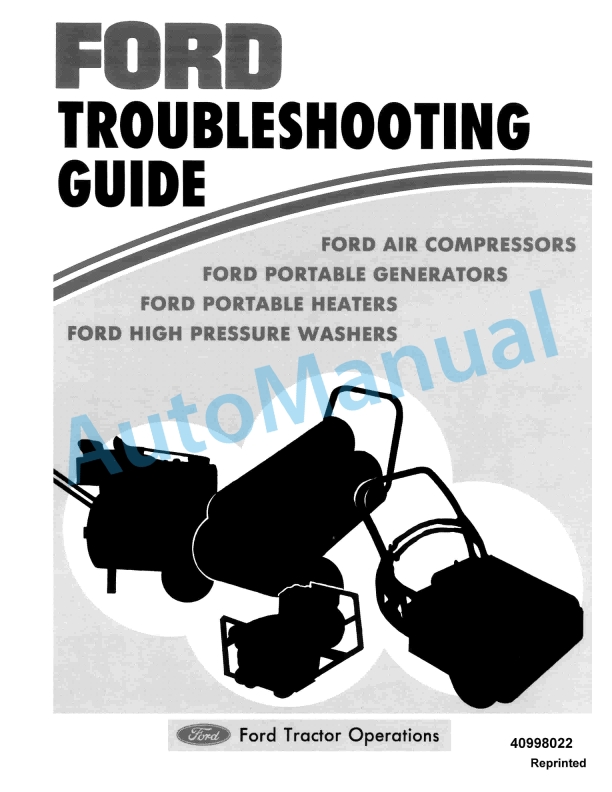 Ford New Holland Trouble Shooting Guide Tractor Operation and Maintenance Manual 40998022