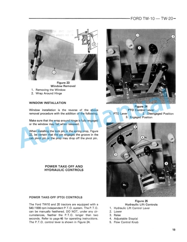 Alternative view of Ford New Holland TW-10, TW-20 Tractor Operation and Maintenance Manual 42001020