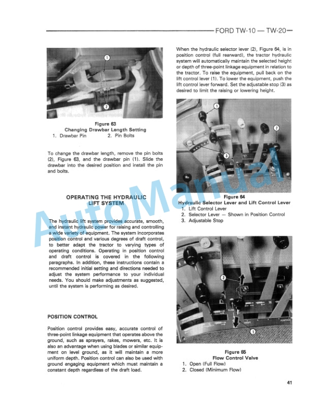 Ford New Holland TW-10, TW-20 Tractor Operation and Maintenance Manual 42001020 3 Ford New Holland TW-10, TW-20 Tractor Operation and Maintenance Manual 42001020 - Image 3