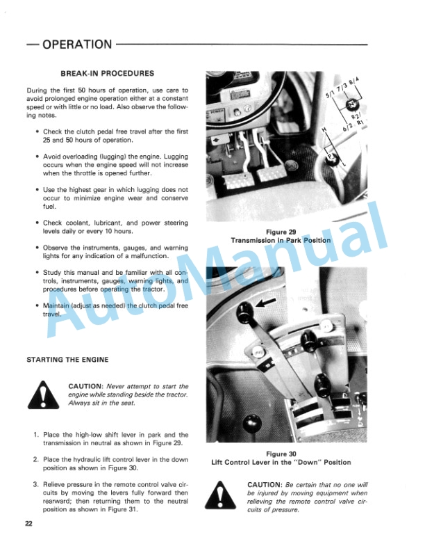 Alternative view of Ford New Holland TW-10, TW-20, TW-30 Tractor Operation and Maintenance Manual 42001031