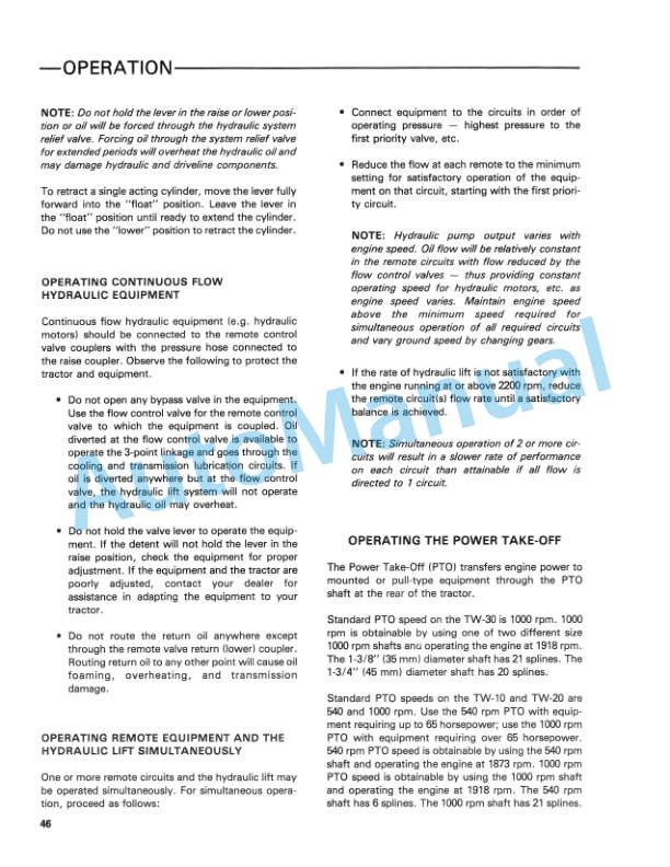 Ford New Holland TW-10, TW-20, TW-30 Tractor Operation and Maintenance Manual 42001031 3 Ford New Holland TW-10, TW-20, TW-30 Tractor Operation and Maintenance Manual 42001031 - Image 3
