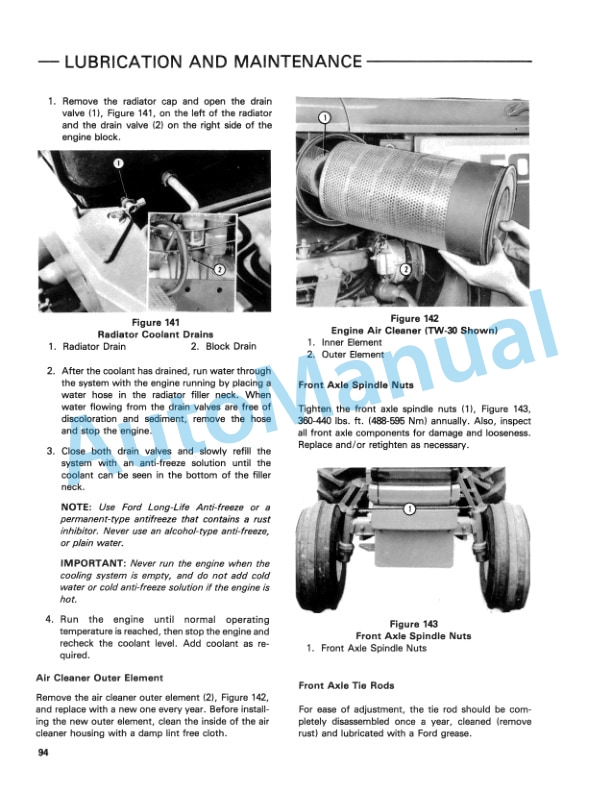 Ford New Holland TW-10, TW-20, TW-30 Tractor Operation and Maintenance Manual 42001031 5 Ford New Holland TW-10, TW-20, TW-30 Tractor Operation and Maintenance Manual 42001031 - Image 5