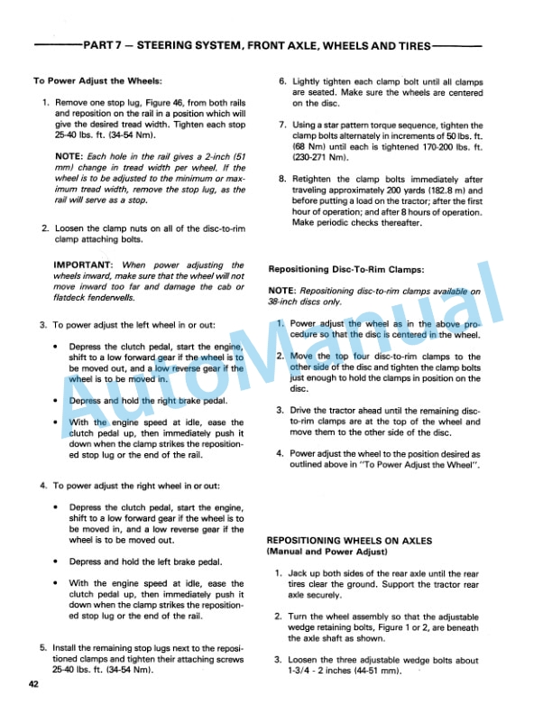 Ford New Holland TW-10, TW-20, TW-30 Tractor Service Manual 42001030 5 Ford New Holland TW-10, TW-20, TW-30 Tractor Service Manual 42001030-5