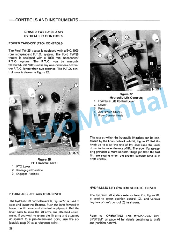 Ford New Holland TW-25, TW-35 Tractor Operation and Maintenance Manual 42002512 2 Ford New Holland TW-25, TW-35 Tractor Operation and Maintenance Manual 42002512-2