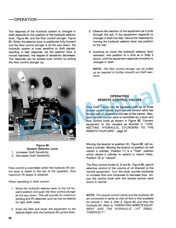 Ford New Holland TW-25, TW-35 Tractor Operation and Maintenance Manual 42002512 3 Ford New Holland TW-25, TW-35 Tractor Operation and Maintenance Manual 42002512-3