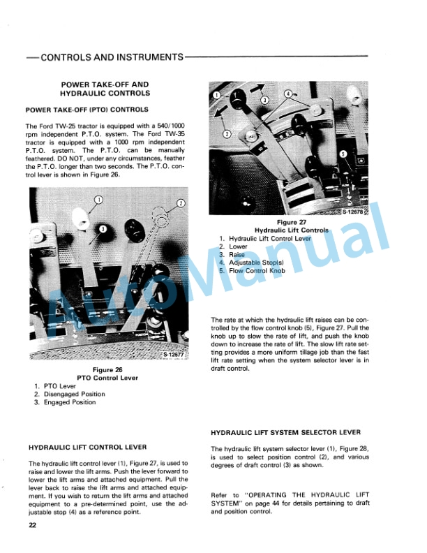 Alternative view of Ford New Holland TW-25, TW-35 Tractor Operation and Maintenance Manual 42002520
