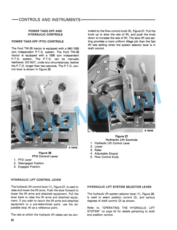 Ford New Holland TW-25, TW-35 Tractor Operation and Maintenance Manual 42002521 2 Ford New Holland TW-25, TW-35 Tractor Operation and Maintenance Manual 42002521-2