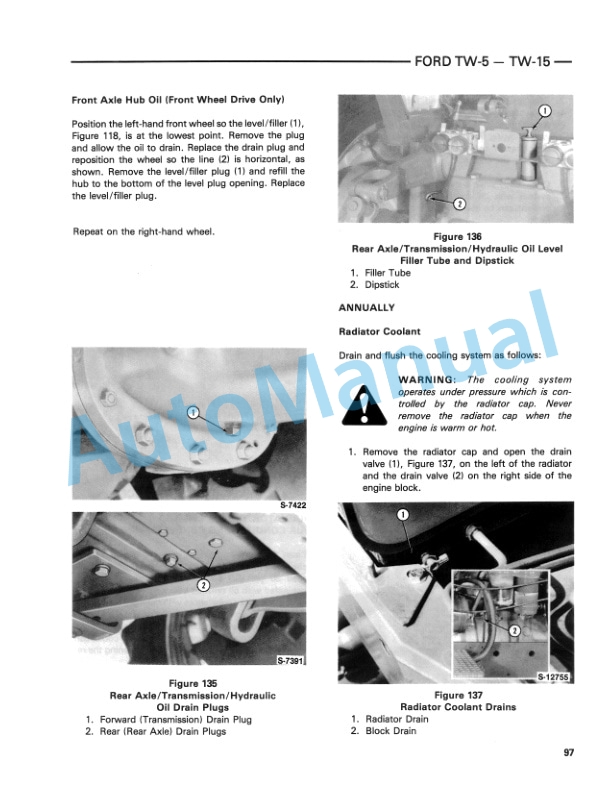 Ford New Holland TW-5, TW-15 Tractor Operation and Maintenance Manual 42000520 5 Ford New Holland TW-5, TW-15 Tractor Operation and Maintenance Manual 42000520 - Image 5