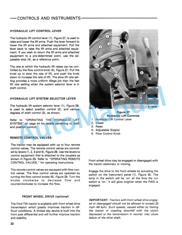 Ford New Holland TW-5, TW-15 Tractor Operation and Maintenance Manual 42001520 2 Ford New Holland TW-5, TW-15 Tractor Operation and Maintenance Manual 42001520-2