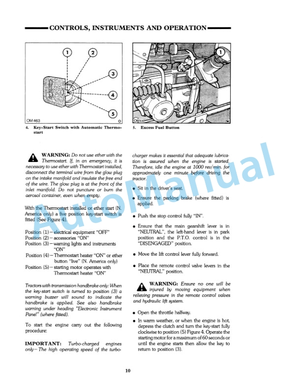 Ford New Holland TW-5, TW-15, TW-25, TW-35 II Tractor Operation and Maintenance Manual 42000540 2 Ford New Holland TW-5, TW-15, TW-25, TW-35 II Tractor Operation and Maintenance Manual 42000540-2