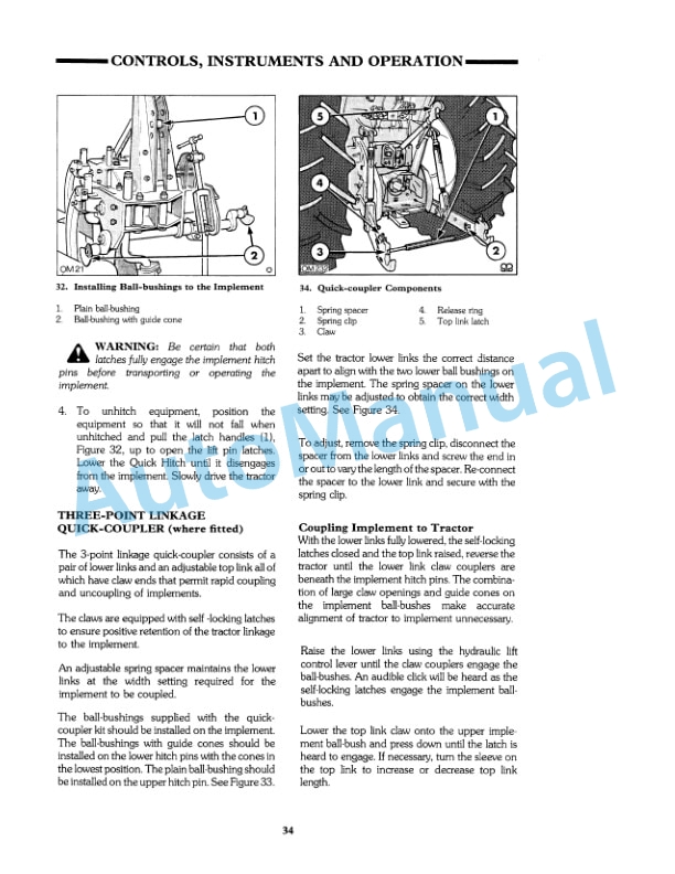 Ford New Holland TW-5, TW-15, TW-25, TW-35 II Tractor Operation and Maintenance Manual 42000540 3 Ford New Holland TW-5, TW-15, TW-25, TW-35 II Tractor Operation and Maintenance Manual 42000540-3