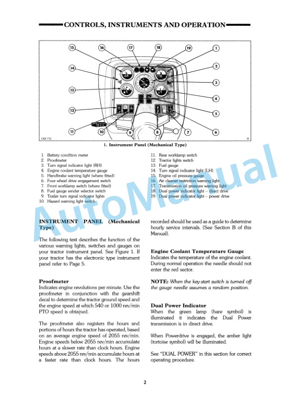 Alternative view of Ford New Holland TW-5, TW-15, TW-25, TW-35 Tractor Operation and Maintenance Manual 42000541