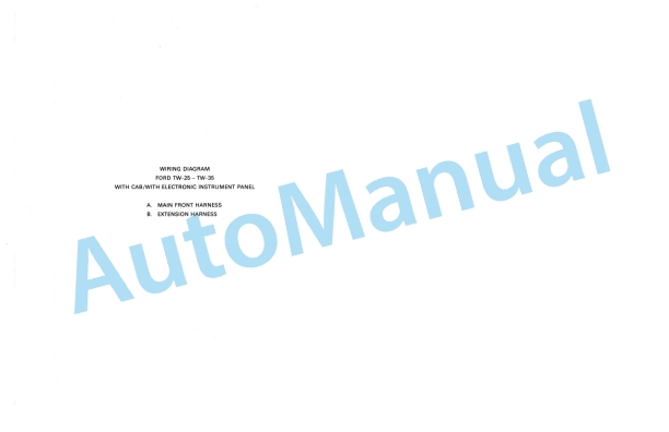Alternative view of Ford New Holland TW5, TW15, TW25, TW35 Engine System, 8530, 8630, 8730, 8830 Fuel System Tractor Service Manual 40000580