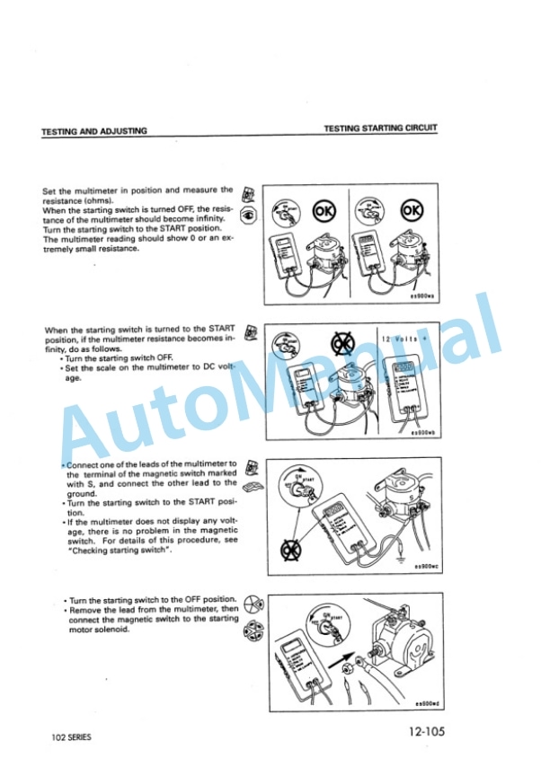 Komatsu 102 Series Diesel Engine Shop Manual 6D102E-BE1-4