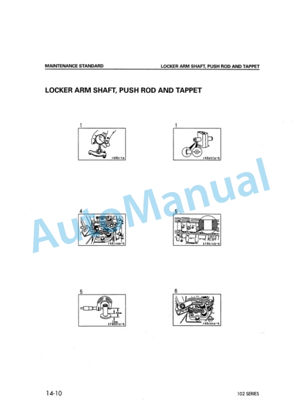 Komatsu 102 Series Diesel Engine Shop Manual 6D102E-BE1-5