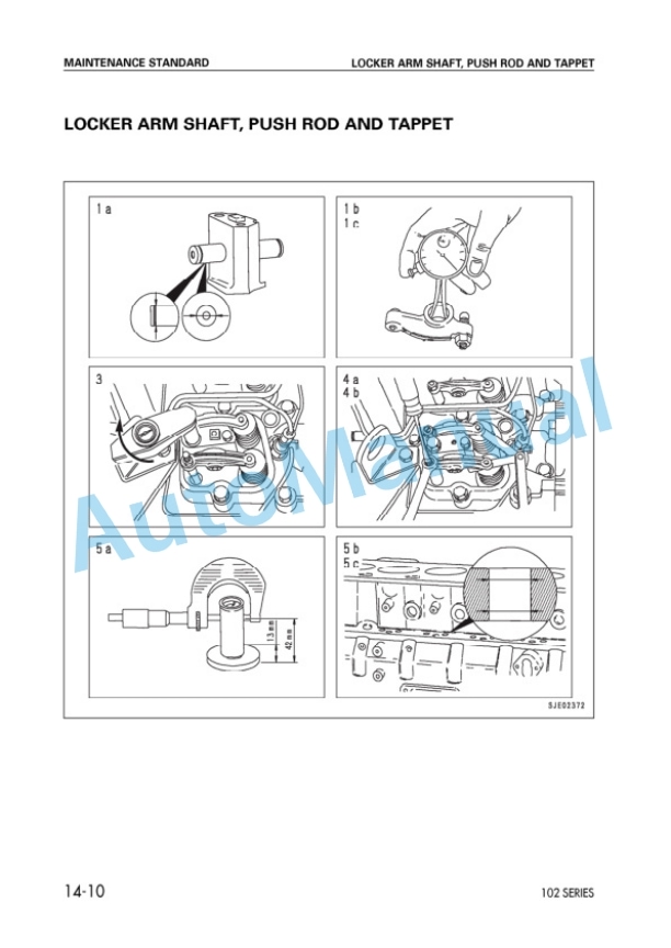 Komatsu 102 Series Diesel Engine Shop Manual 6D102E-BE2-5