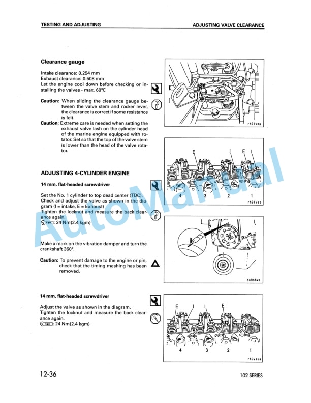 Komatsu 102 Series Diesel Engine Shop Manual SM104-3