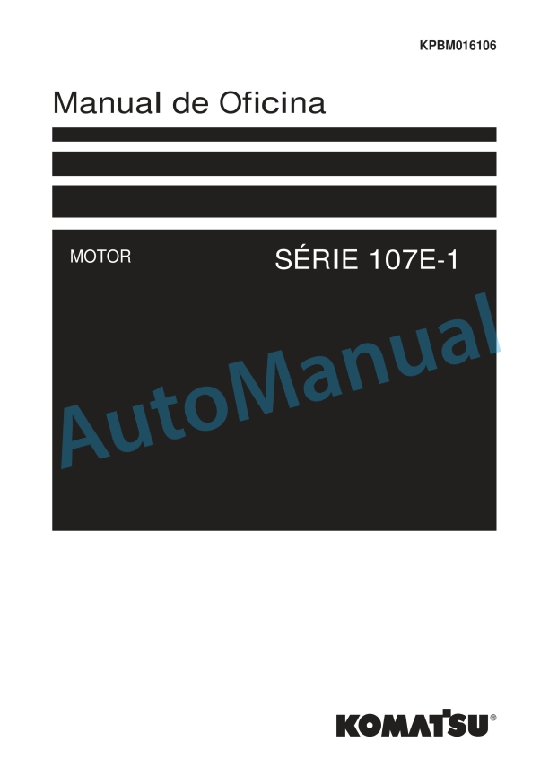 Komatsu 107E-1 Series Motor Shop Manual KPBM016106