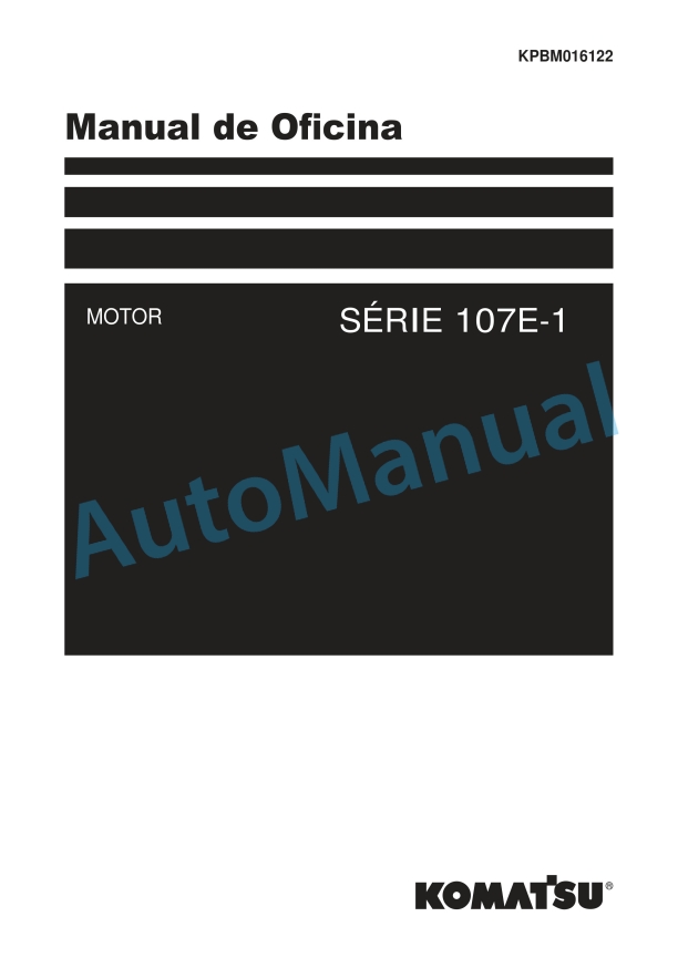 Komatsu 107E-1 Series Motor Shop Manual KPBM016122