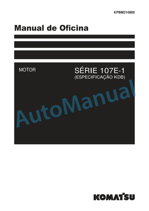 Komatsu 107E-1 Series Motor Shop Manual KPBM310800