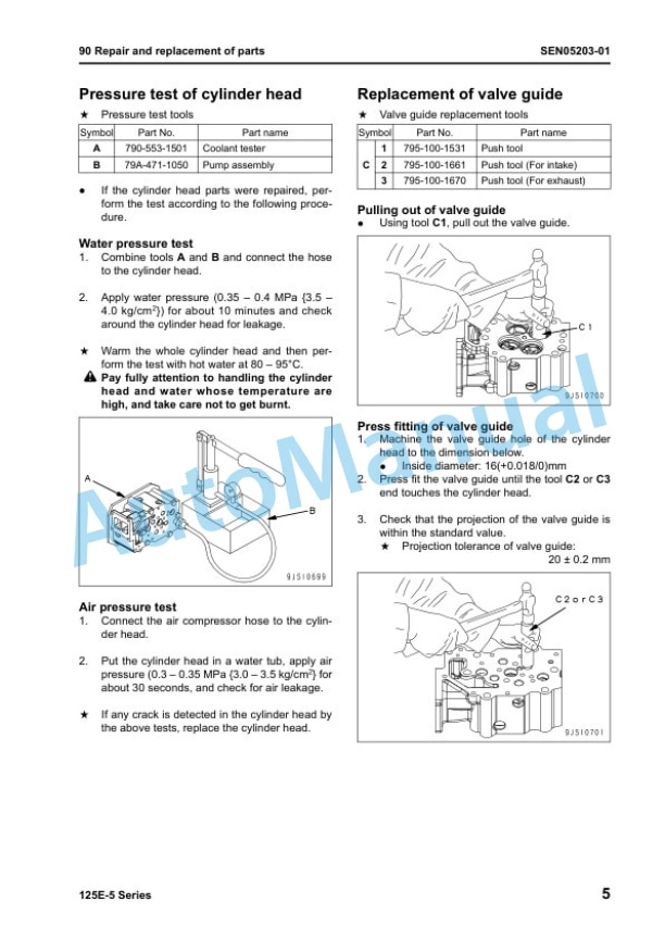 Komatsu 125E-5 Series Engine Shop Manual SEN00177-13-4