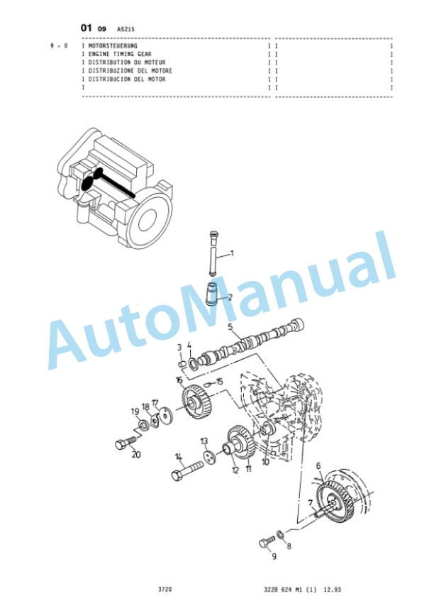 Komatsu 20F Wheel Loader Parts Manual 3228624M1-2