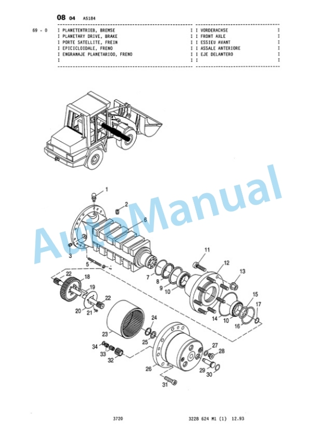 Komatsu 20F Wheel Loader Parts Manual 3228624M1-4