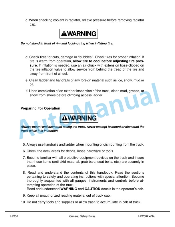 Komatsu 210M Dump Truck Operation and Maintenance Manual DG692-2