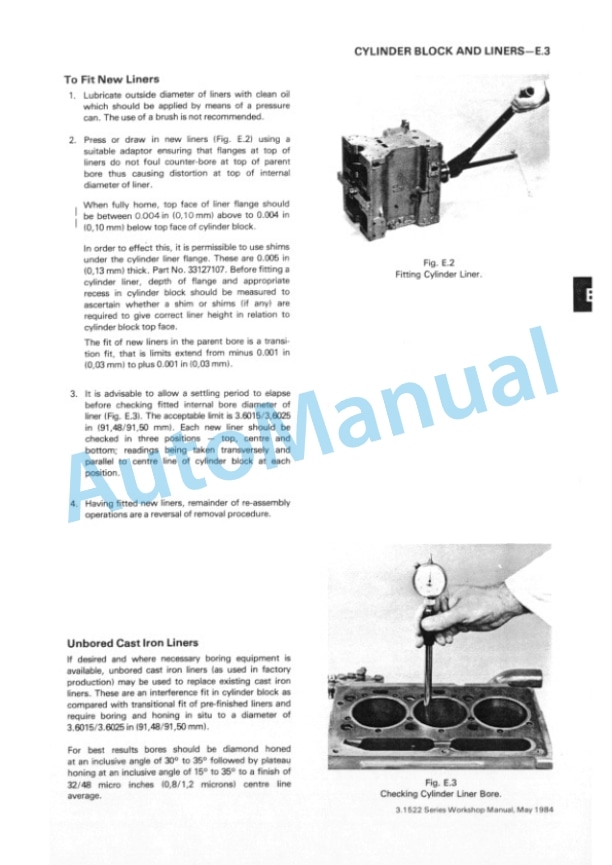 Komatsu 3.1522, 3.1524, T3.1524 Diesel Engine Workshop Manual 4799008M1-3