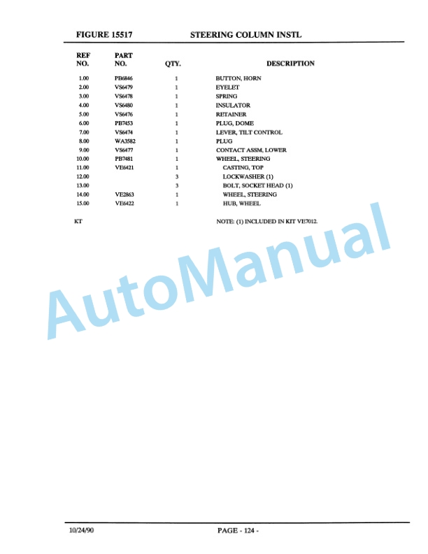 Komatsu 325M Parts Manual DH587-BZ-3