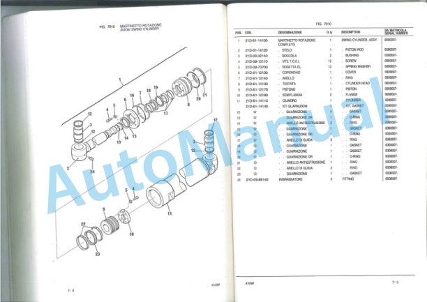 Komatsu 410W Hydraulic Excavator Parts Manual PRIG410W1-5