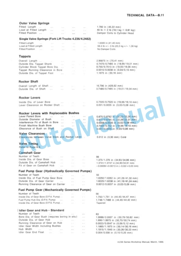 Komatsu 4.2482, 4.248, T4.236, 4.236, 4.212, T4.38 Diesel Engine Workshop Manual 4799004M1-2