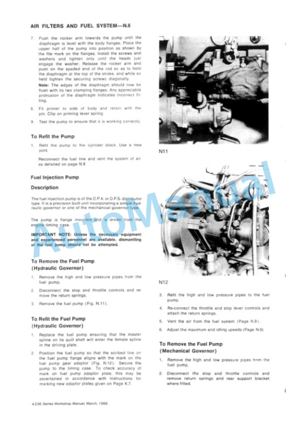 Komatsu 4.2482, 4.248, T4.236, 4.236, 4.212, T4.38 Diesel Engine Workshop Manual 4799004M1-5