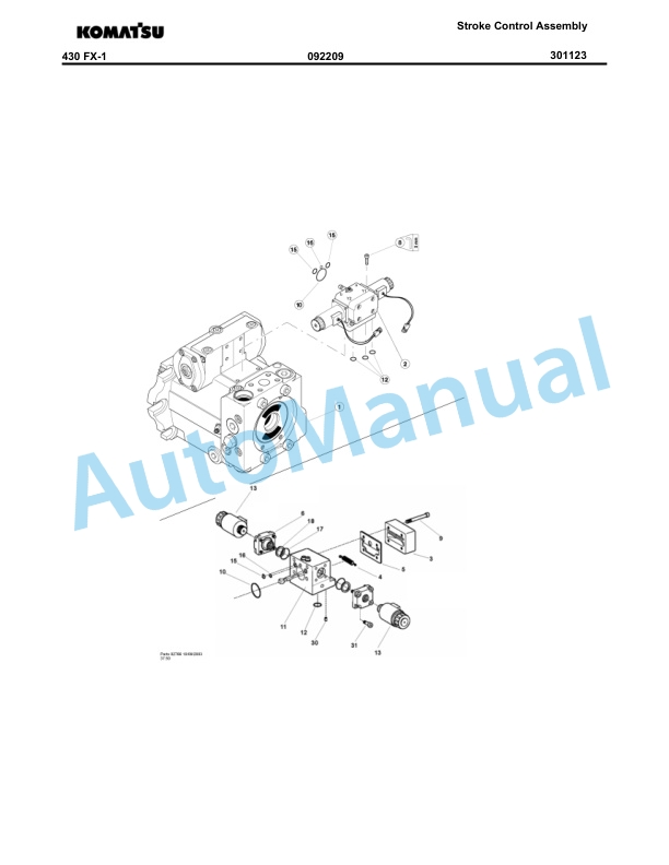 Komatsu 430FX-1 Crawler Feller Buncher Parts Manual BEPB025300-2