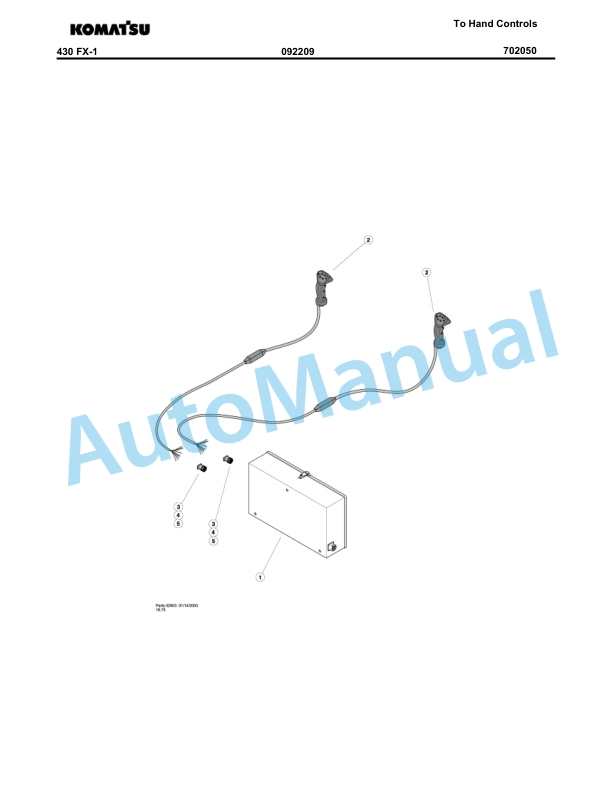 Komatsu 430FX-1 Crawler Feller Buncher Parts Manual BEPB025300-3