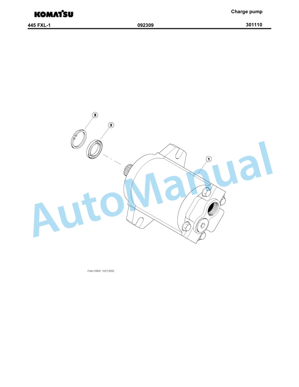Komatsu 445FXL-1 Crawler Feller Buncher Parts Manual BEPB025500-2
