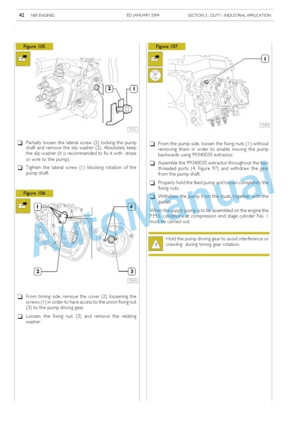 Komatsu 4D104E, S4D104E Series Diesel Engine Shop Manual WEBMNEF000-3