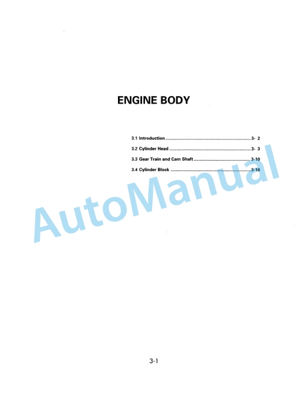 Komatsu 4D94E Diesel Engine Forklift Truck Shop Manual 4D94E-BE1-2
