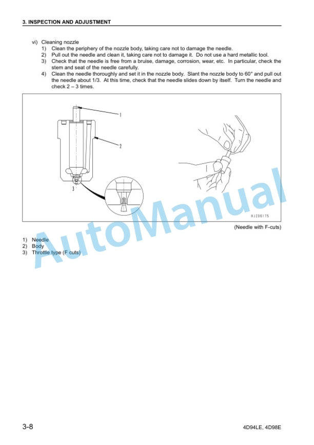 Komatsu 4D94LE, 4D98E Diesel Engine Shop Manual 4D94E17-BE2-2