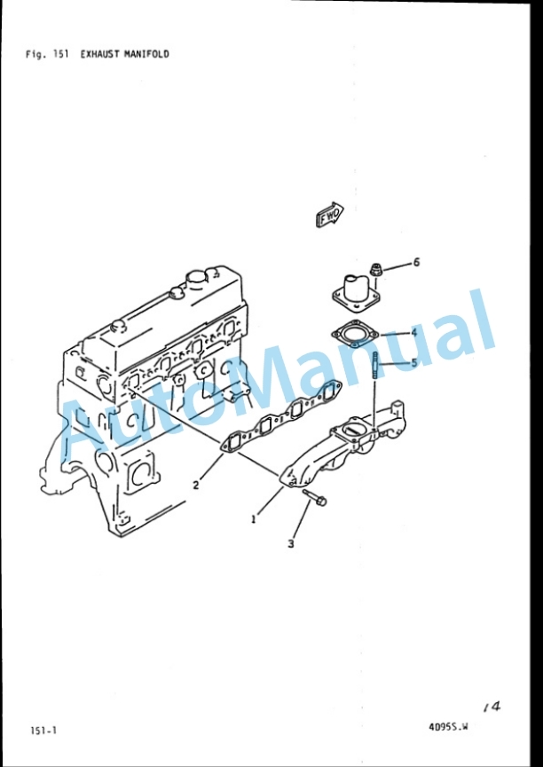 Komatsu 4D95S-W Diesel Engine (Z Series) Parts Manual PDA4D99-01-2