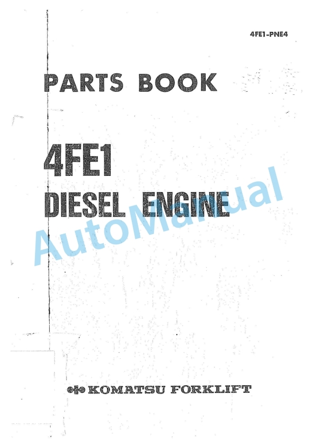 Komatsu 4FE1 Diesel Engine Parts Manual 4FE1-PNE4