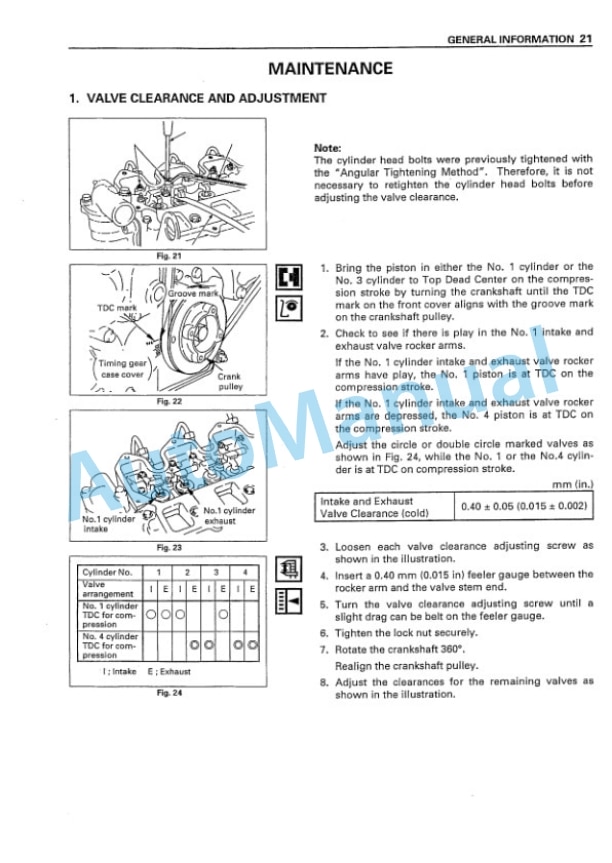 Komatsu 4LB1, 4LC1, 4LE1 Forklift Shop Manual 4LBCE1-BE1-2