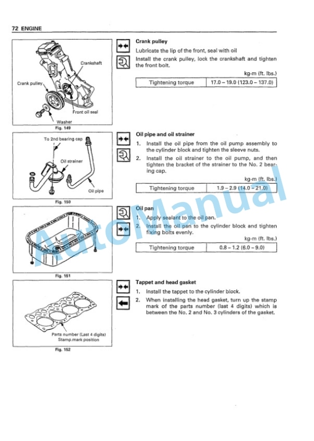 Komatsu 4LB1, 4LC1, 4LE1 Forklift Shop Manual 4LBCE1-BE1-4