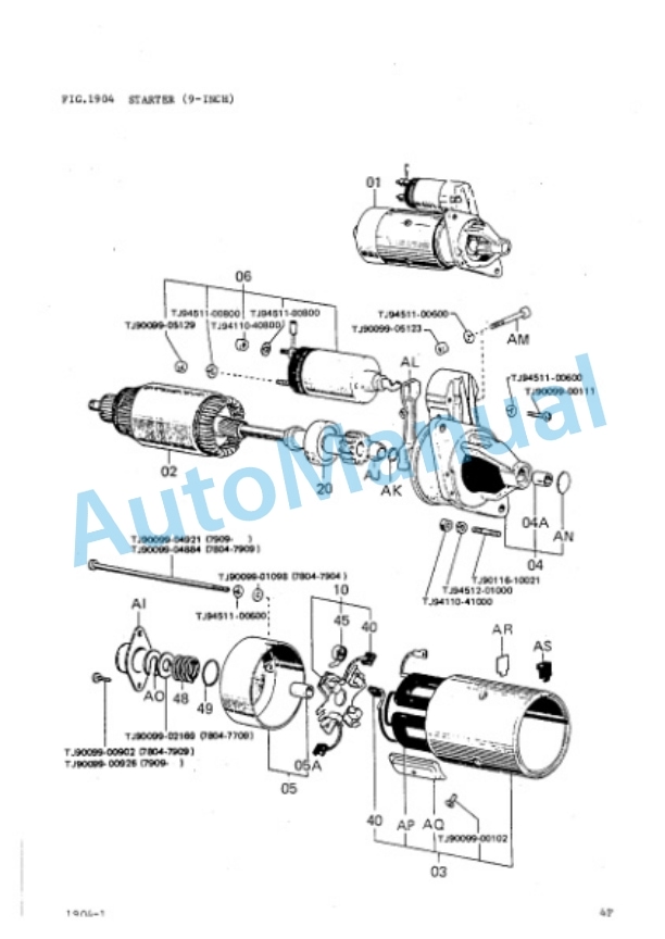 Komatsu 4P Gasoline Engine Parts Manual 4P-PNE7-4