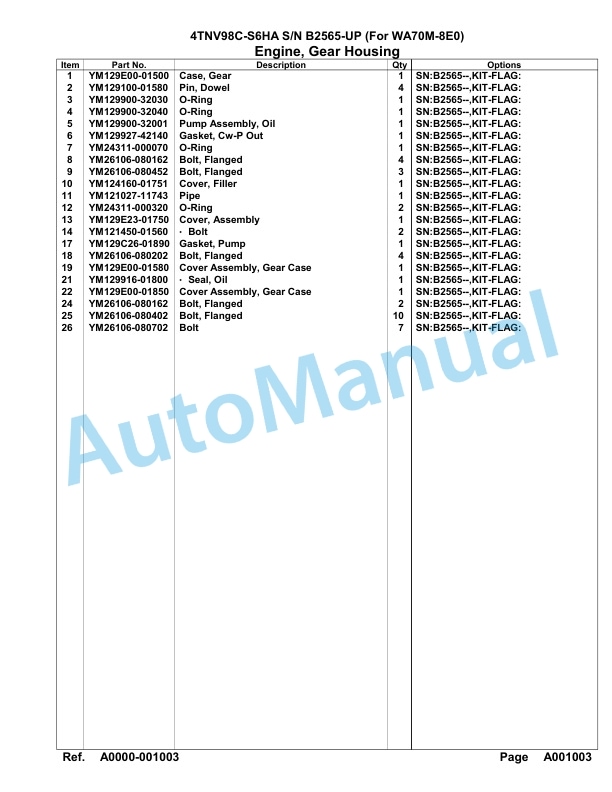 Komatsu 4TNV98C-S6HA Engine Parts Manual-2