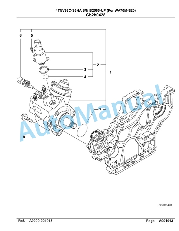 Komatsu 4TNV98C-S6HA Engine Parts Manual-4