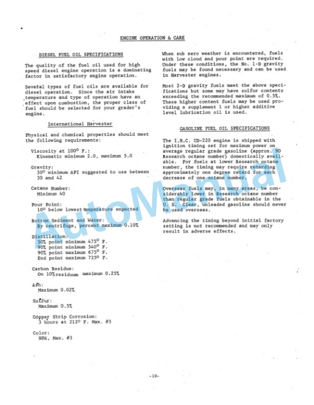 Komatsu 503 Motor Grader Operation and Maintenance Manual 2079A-H45-3